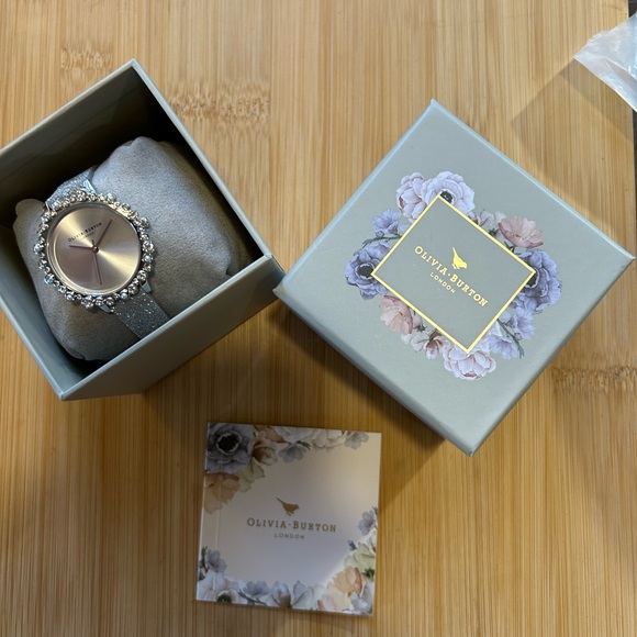 Olivia Burton Under The Sea Bejewelled All Silver Watch With 30mm Face - Picture 8 of 9